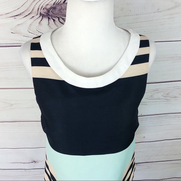 Troubadour Stripe Split Back Color Block Blouse 4 - Picture 4 of 10